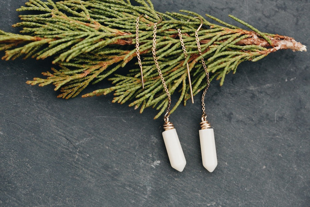 Crystal thread earrings