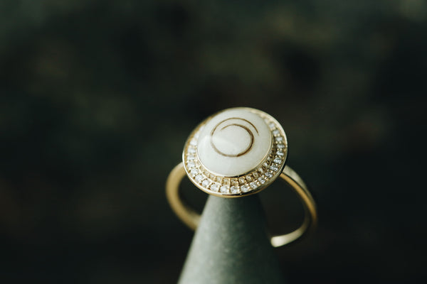 Diamond Halo Oval Ring