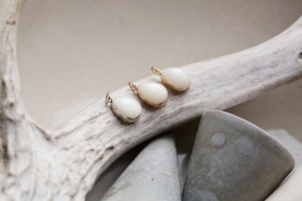 Solid Gold Drop Pendant