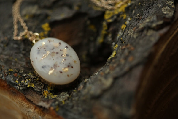 Solid Gold Large Oval Pendant