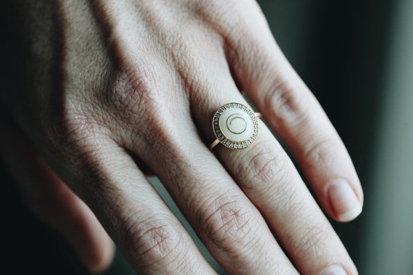 Diamond Halo Oval Ring