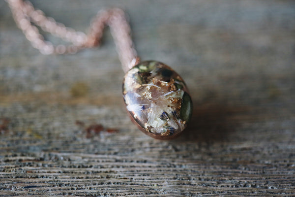Solid Gold Large Oval Pendant