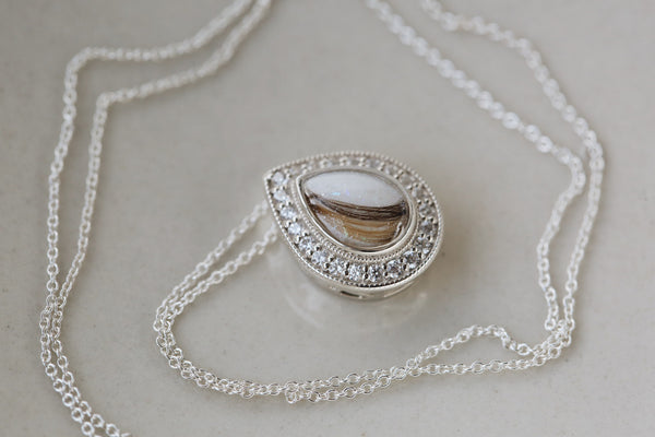 Diamond Halo Drop Pendant