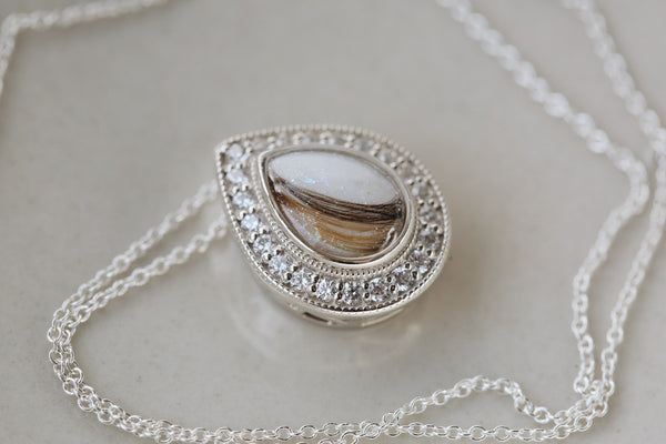 Diamond Halo Drop Pendant