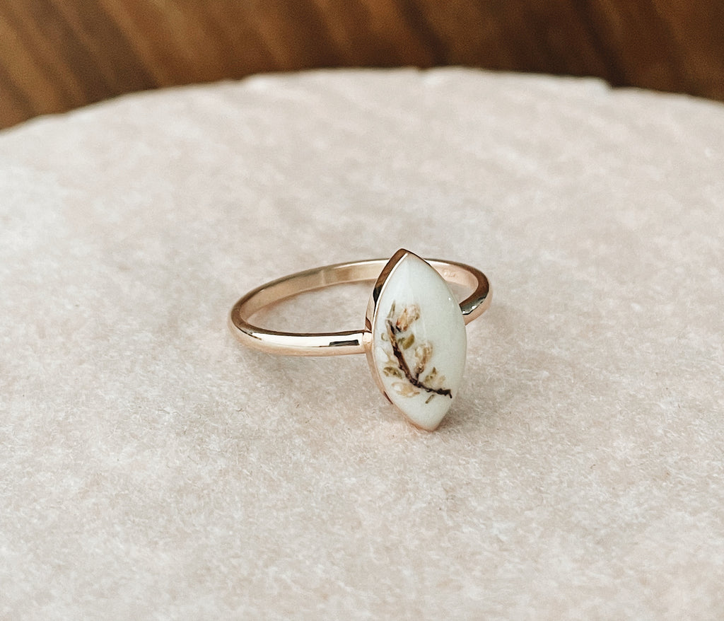 Vertical Marquise Ring