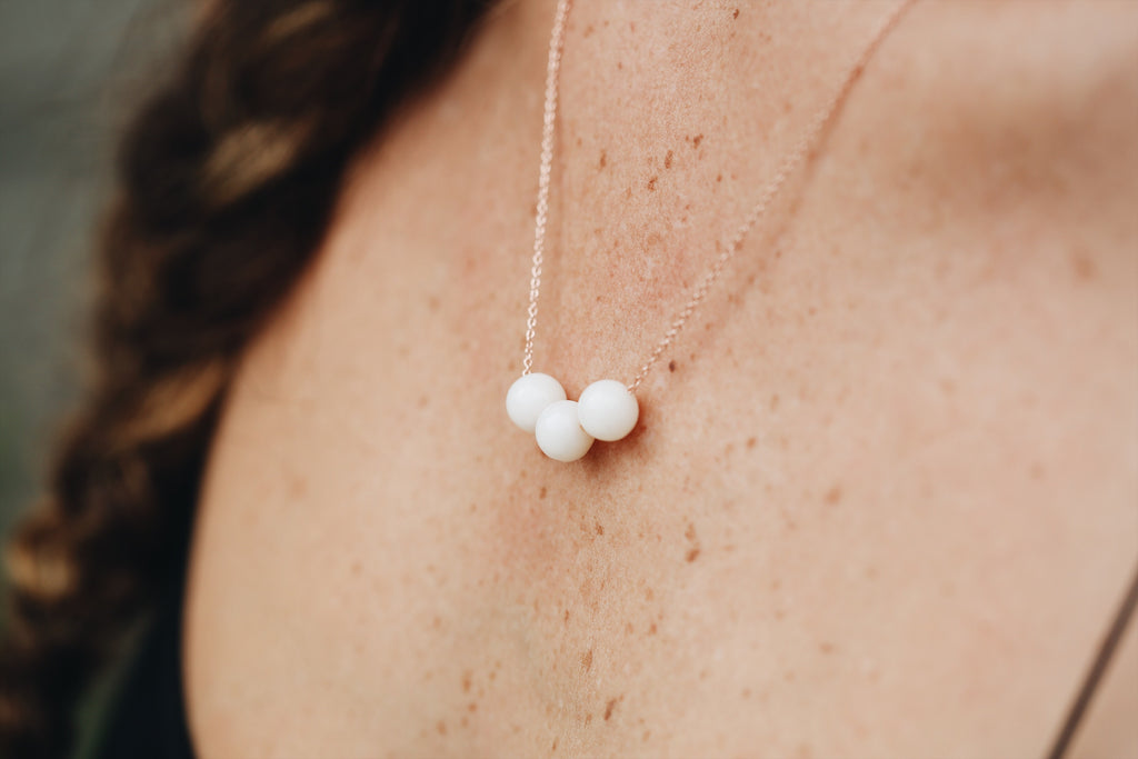 Freshwater Pearl Necklace, 3 Pearl Necklace, Dainty Pearl Choker Necklace, Three  Pearl Necklace, Dainty Pearl Choker, Simple Pearl Necklace