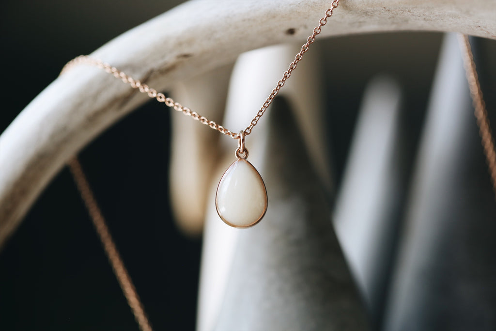 Solid Gold Drop Solid Gold Drop Pendant – Breast Milk Keepsake Necklace | The Milky Mudra